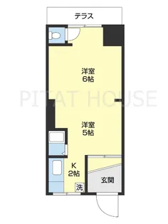 直川アパート【206号室】の間取り