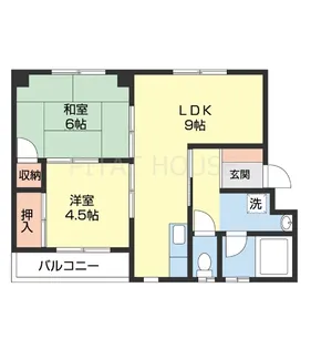 ハイツカクト【3階】の間取り