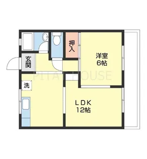 新山荘【106号室】の間取り