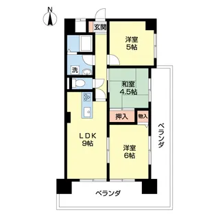 アペックス北中島【0901号室】の間取り