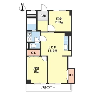 第2ひらたパークハイツ【501号室】の間取り