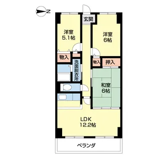 アミスターSKビル【602号室】の間取り