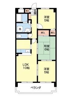 HIRATA WEST【105号室】の間取り