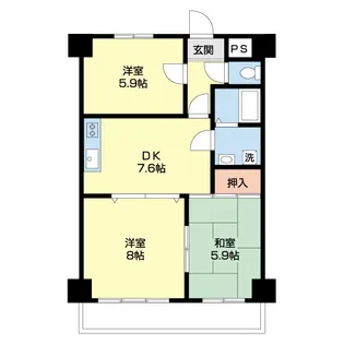 エレナ和歌浦【202号室】の間取り