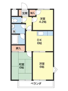 グリーンフルとまとⅠ【201号室】の間取り