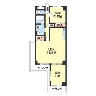 和歌山県和歌山市出口中ノ丁【マンション】の間取り
