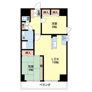 Wajima小雑賀マンション【603号室】の間取り