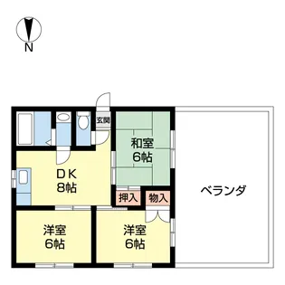 レオヤカタ【9-A号室】の間取り
