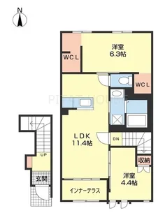 コーラルヴィラ加納α【203号室】の間取り
