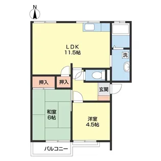 和歌山県和歌山市南出島【アパート】の間取り