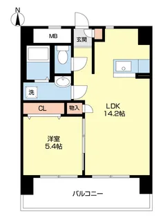 HIRATA NORTH【403号室】の間取り