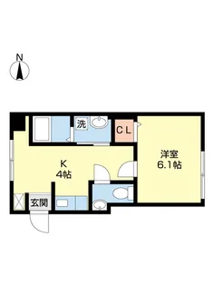 リバートーン【6A号室】の間取り