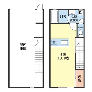 ガレージハウス市小路【34号室】の間取り