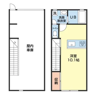 ガレージハウス市小路【32号室】の間取り