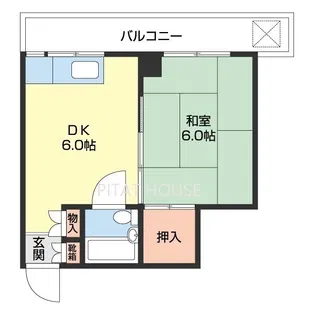 エスティ中之島【205号室】の間取り