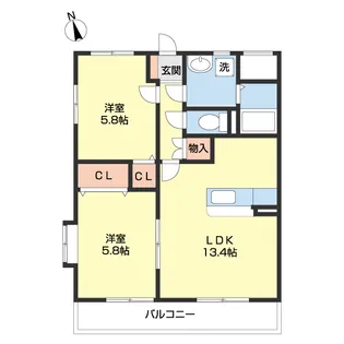 ユーミー新留丁・ファーストステージ【205号室】の間取り