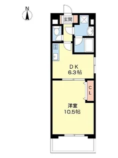 U−Buil黒田【801号室】の間取り