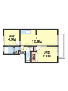 プレジール加納Ⅰ【1階】の間取り
