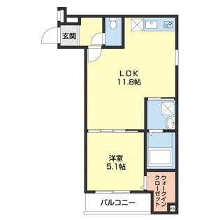 フジパレス北新金屋丁【102号室】の間取り