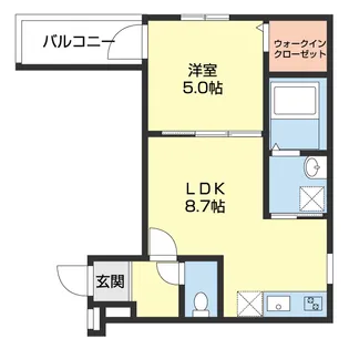 フジパレス北新金屋丁【103号室】の間取り