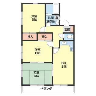 シティハイツ吉森Ⅱ【2階】の間取り