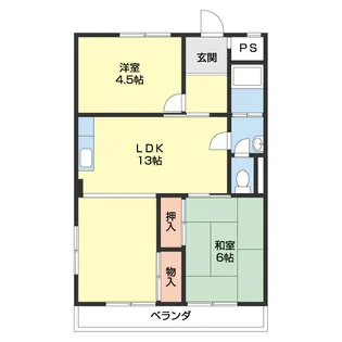 末吉ビル黒田【4階】の間取り