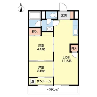 東和グランドハイツ【305号室】の間取り