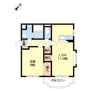 ユーミー新留丁・ファーストステージ【206号室】の間取り