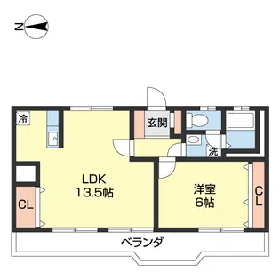スエヨシビル黒田【5階】の間取り