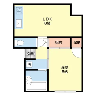 東高松AP【102号室】の間取り
