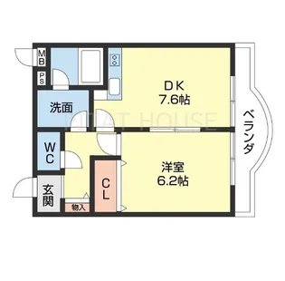 メゾン紀三井寺Ⅱ【1階】の間取り