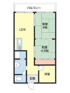 マンションあさも【1階】の間取り