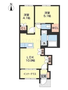 コーラルヴィラ加納α【103号室】の間取り
