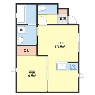 LeaNaru加納【103号室】の間取り