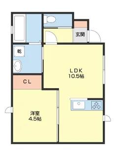 LeaNaru加納【203号室】の間取り