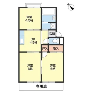 プレジール加納Ⅱ【106号室】の間取り