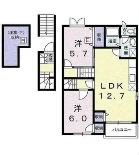 ラヴィーナⅢ【201号室】の間取り