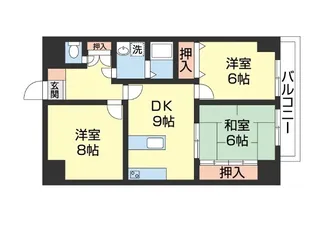 Wajima小雑賀マンション【605号室】の間取り