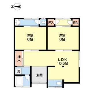 コロン黒田【6号室】の間取り