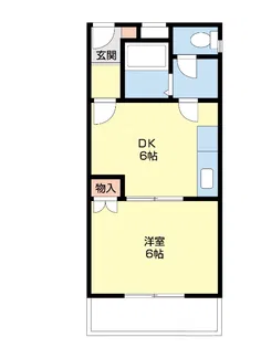 シャンティイ中ノ島Ⅱ【1-B号室】の間取り