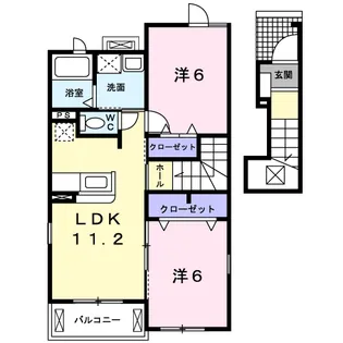 カーサカリーノC【2階】の間取り