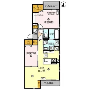 D-ROOM和歌山黒田【1階】の間取り