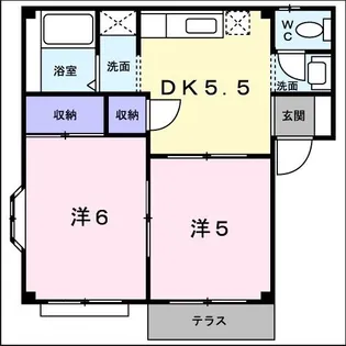 グリーンハイツウトウⅠ【1階】の間取り