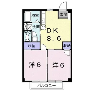 パルシャス園部Ⅱ【1階】の間取り