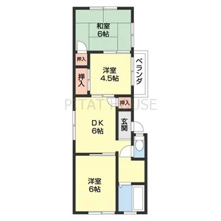 リブin内原【102号室】の間取り
