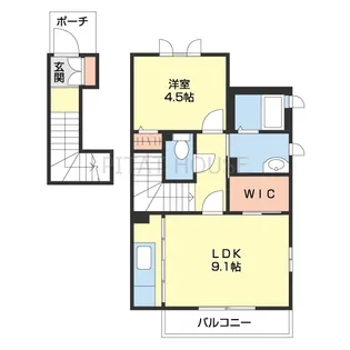 シャーメゾンアコーレ【201号室】の間取り