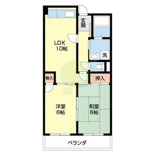 マンションニューハマ1【5階】の間取り