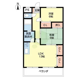 フローラ重根【3階】の間取り