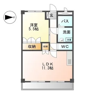 ガーデンビレッジpartⅠ【203号室】の間取り