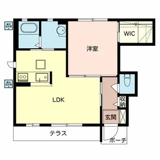 フローラ西浜【101号室】の間取り